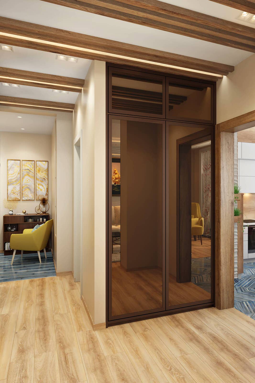 Дизайн квартиры в ЖК «Новая олимпийская деревня» — Разноцветный калейдоскоп