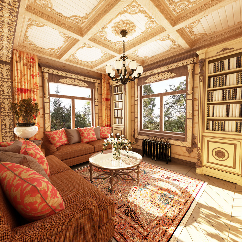 Обложка проекта: Интерьер загородного дома в стиле русско-европейское кантри