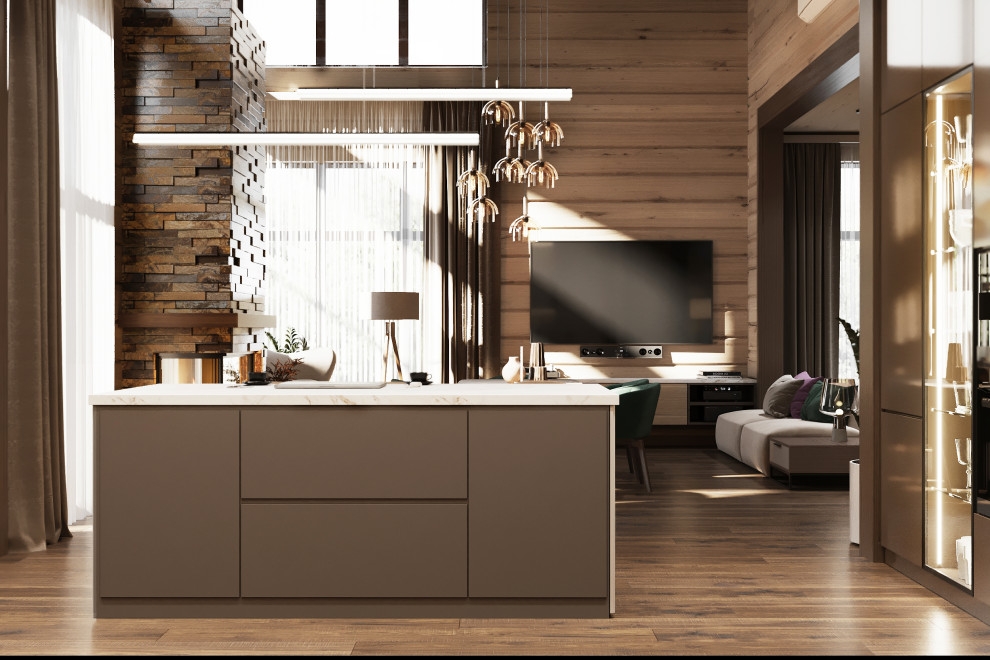 Проект интерьера деревянного дома в п.Завидово