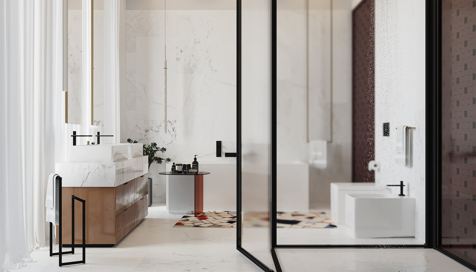 Обложка проекта: Ванная комната в большом доме во Владимирской области