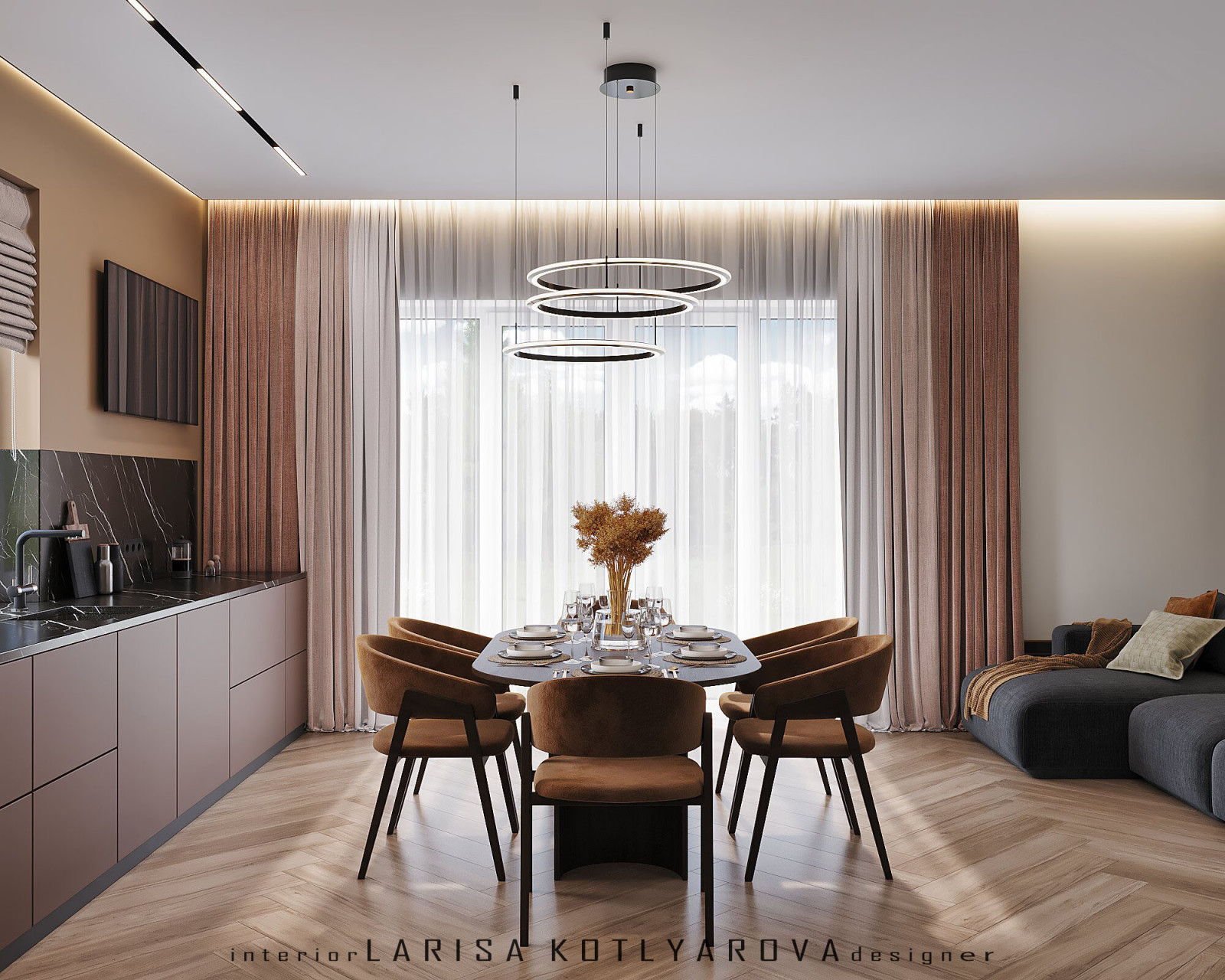 Дизайн-проект дома 105 кв.м. г. Ростов-на-Дону