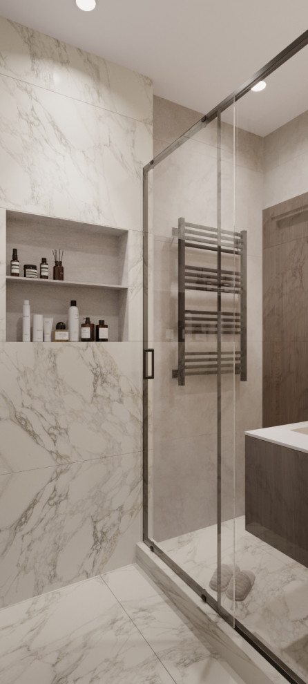 Современный минималистичный дизайн интерьера для молодой пары