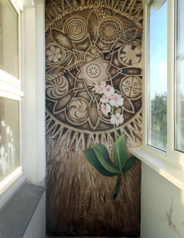 Роспись своей стены вместе с художником "Орхидея"