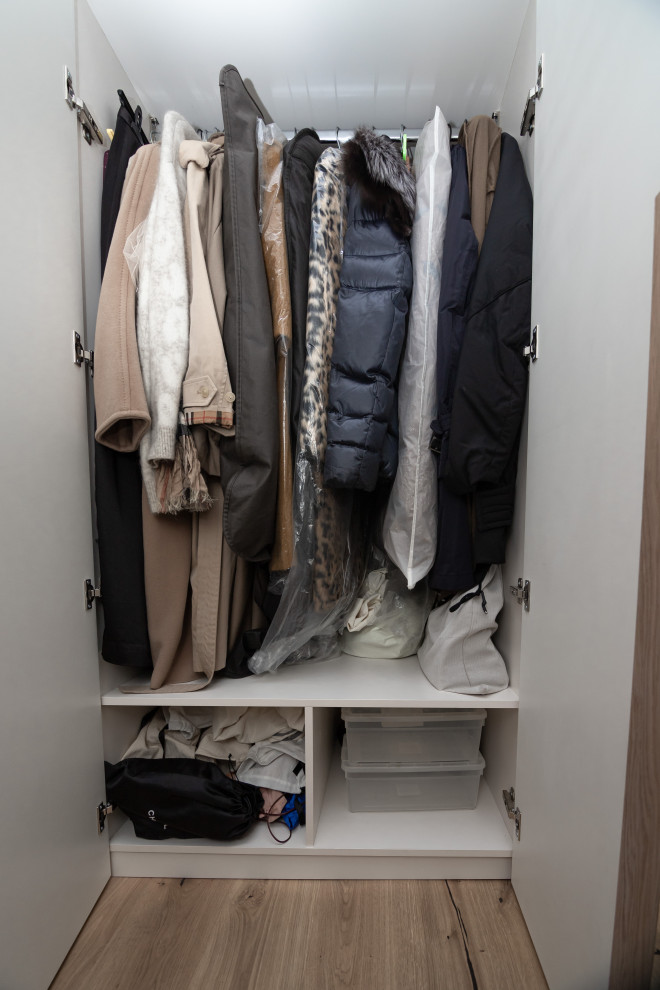 Гардероб и шкаф в прихожую в минималистичном стиле