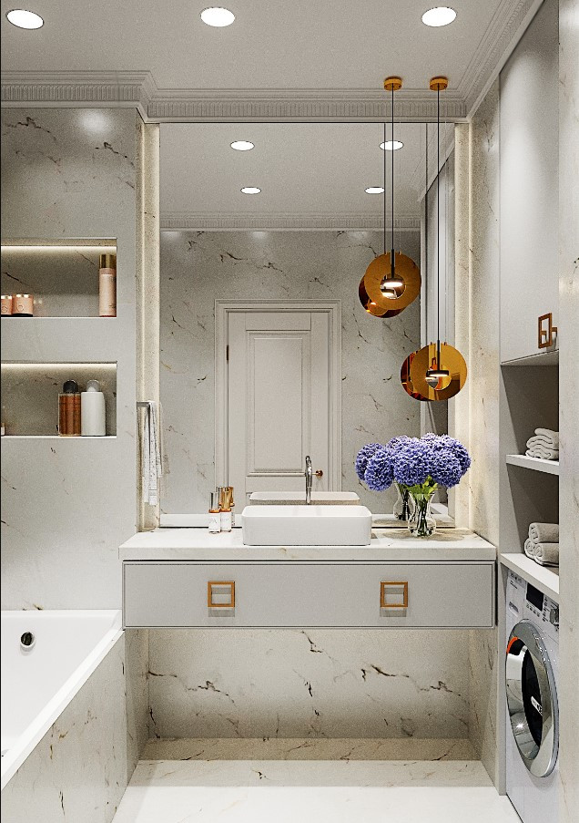 3d визуализация 2х комнатной квартиры