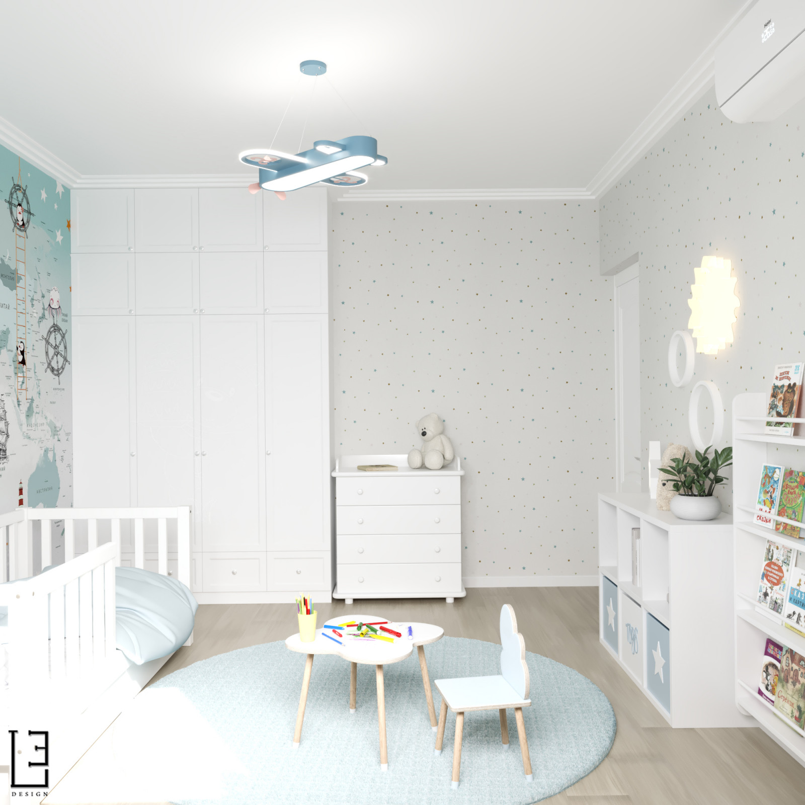 Проект детской комнаты для мальчика г. Москва