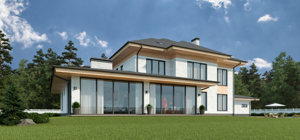 Загородный коттедж в стиле Райт