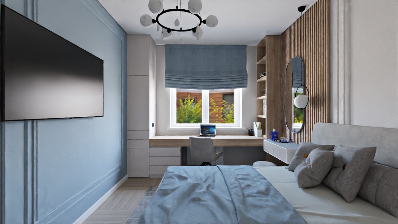 Таунхаус для мамы и дочери-подростка с голубым настроением