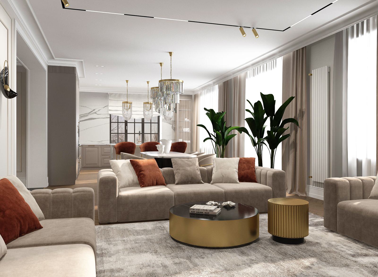 Кухня - гостиная 85 м2 г. Нижний Новгород