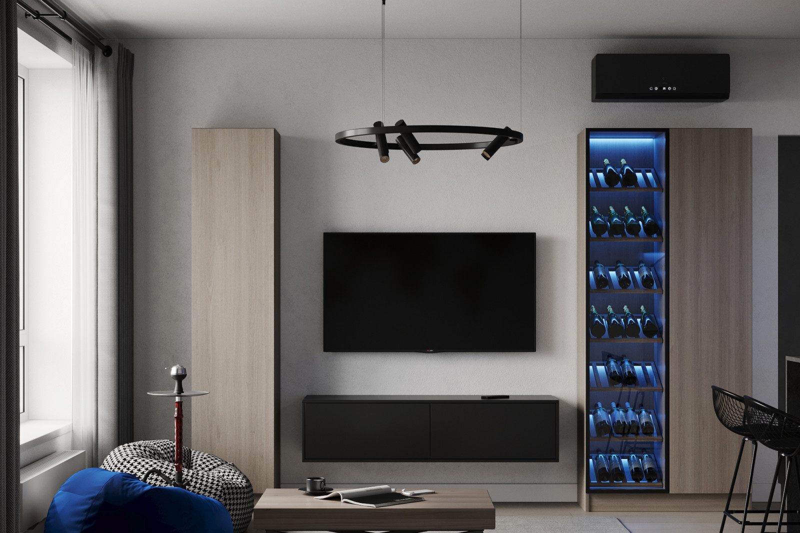 Дизайн кухни-гостиной