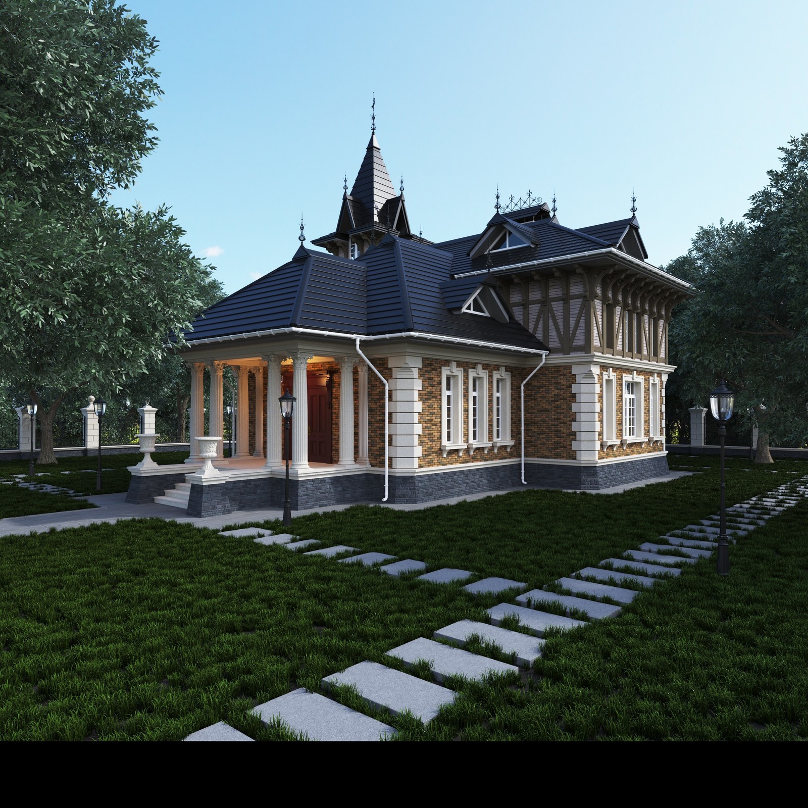 Дом в викторианском стиле.