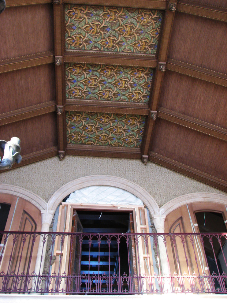 Роспись кессонов в гостиной