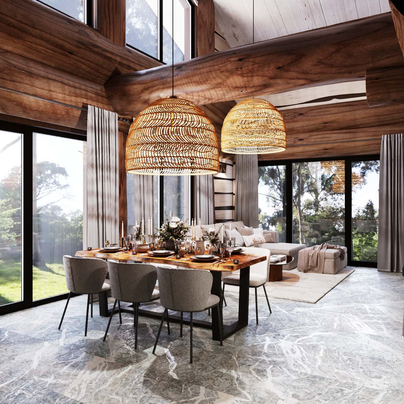 Обложка проекта: Концепция интерьера гостиной банного комплекса