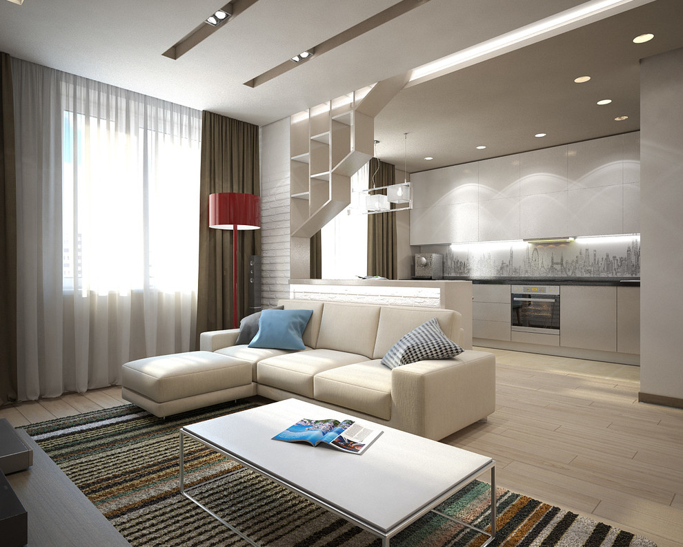 Дизайн-проект 3-х комнатной квартиры. Общая площадь 105 м2. Современный стиль