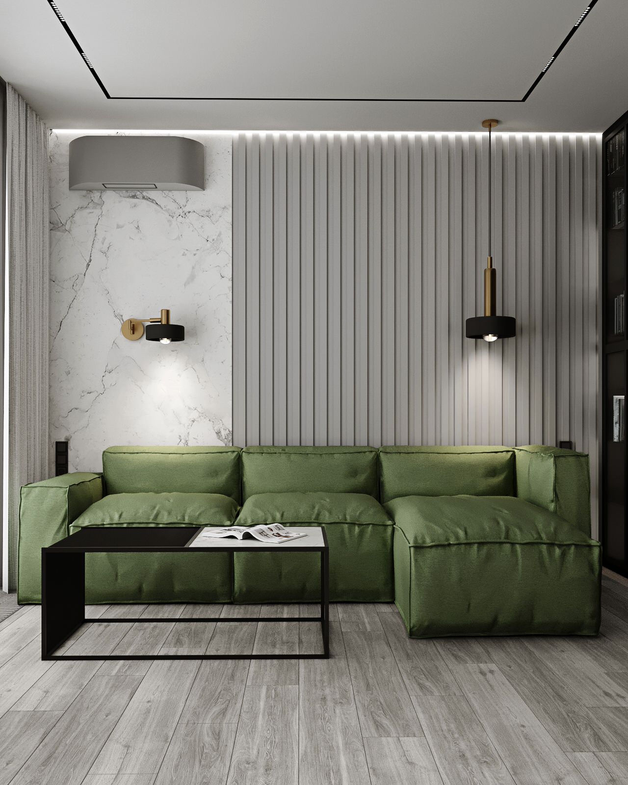 Дизайн Стильной Двухкомнатной Квартиры 74 м2 в жк Время в Москве