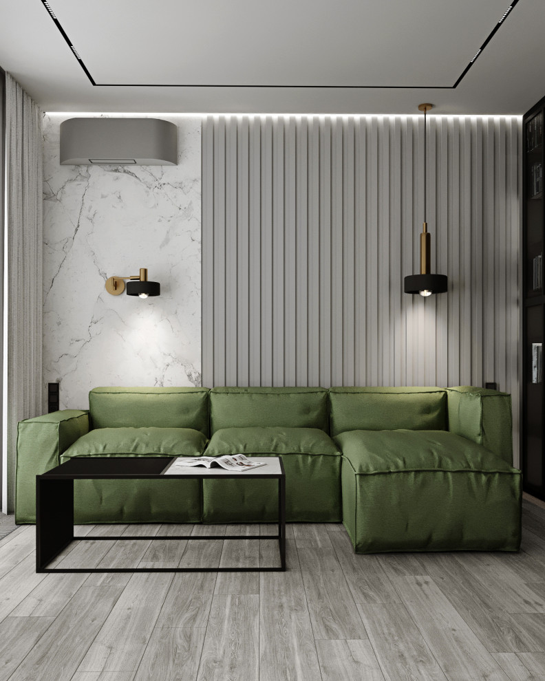 Дизайн Стильной Двухкомнатной Квартиры 74 м2 в жк Время в Москве