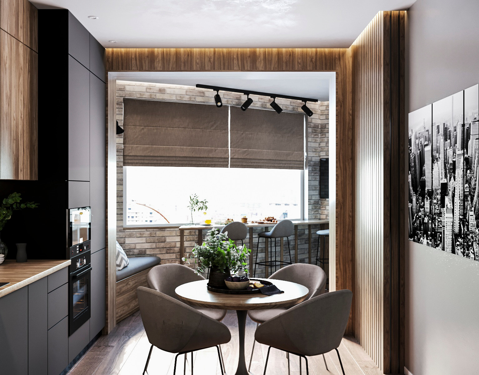 Обложка проекта: Квартира в г.Королев. современном стиле с элементами лофт