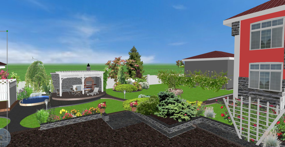 Схема, зонирование огорода, участок в Ревде