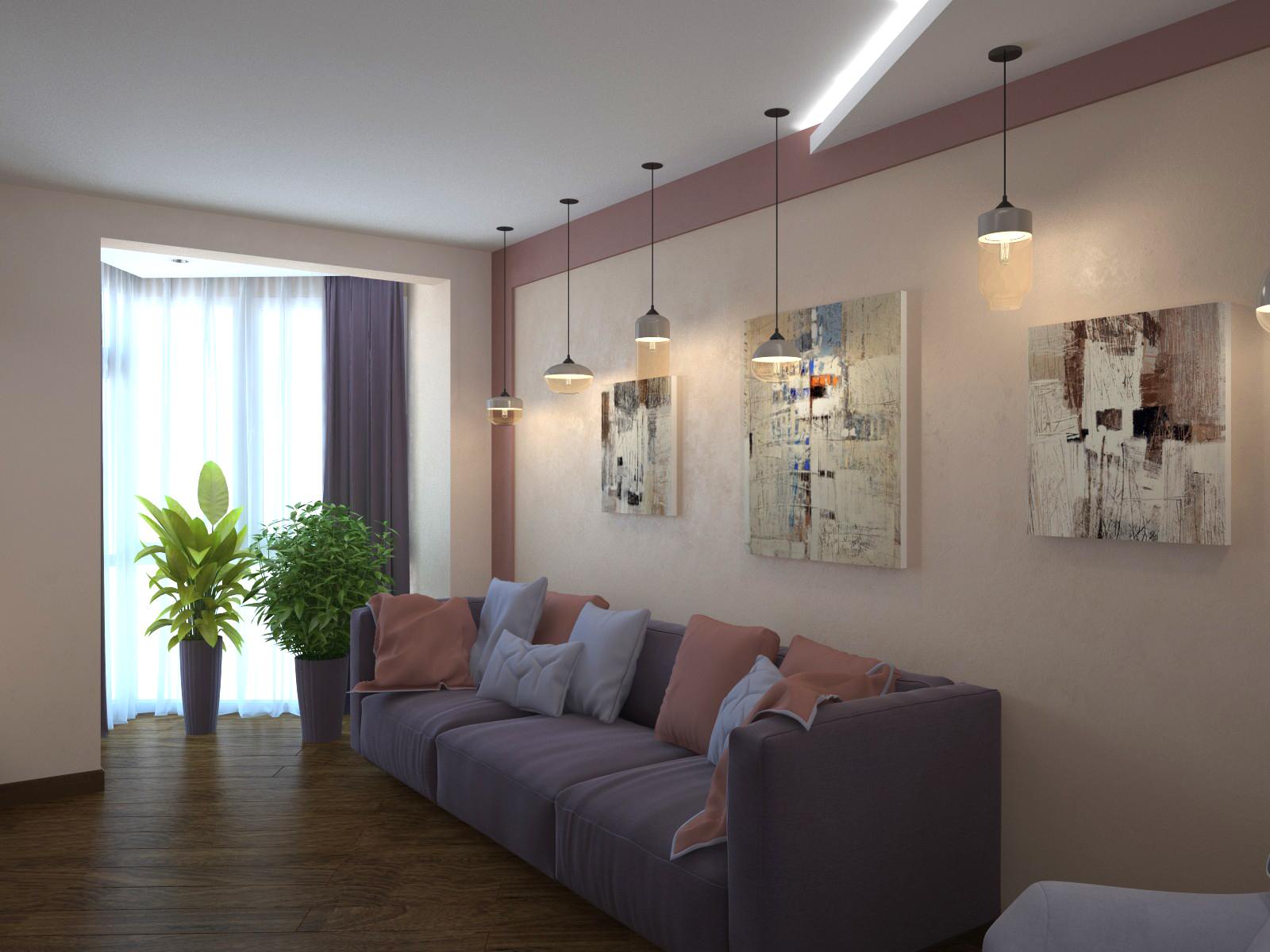 Визуализация реализованного проекта 83 м2 " ЖК Левобережная дубрава"