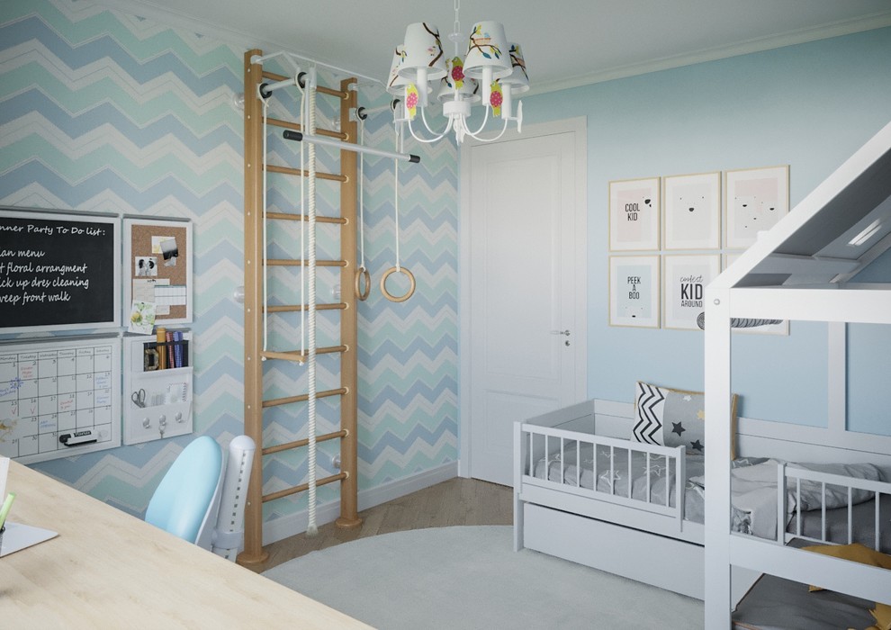 Проект квартиры 77 кв.м. с камином