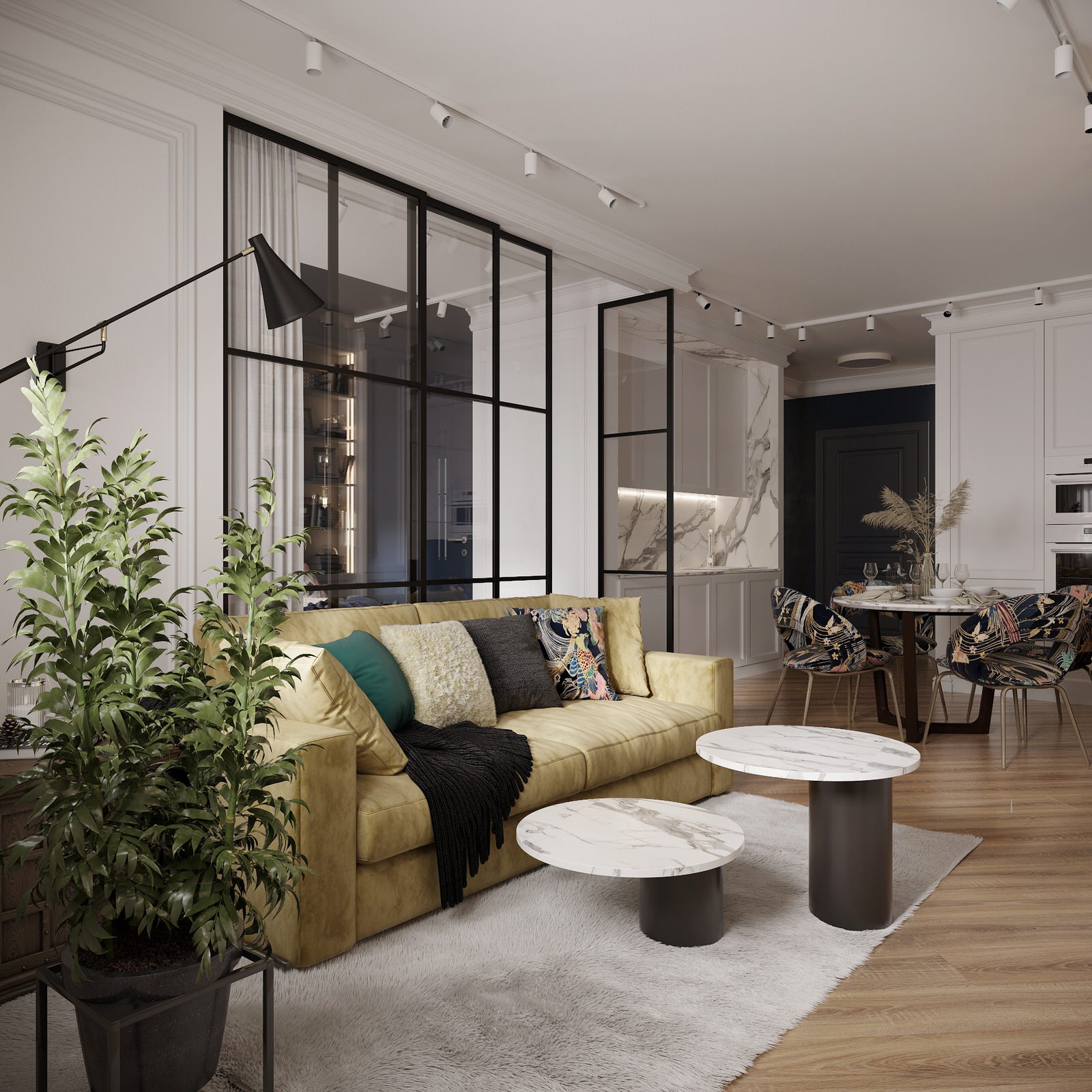 Дизайн интерьера студии, фьюжн