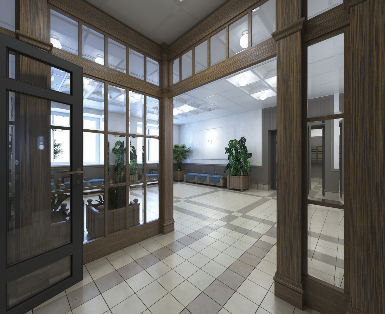 Интерьеры МОП, ЖК "БУЛГАКОВ", СК "СТРИЖИ"