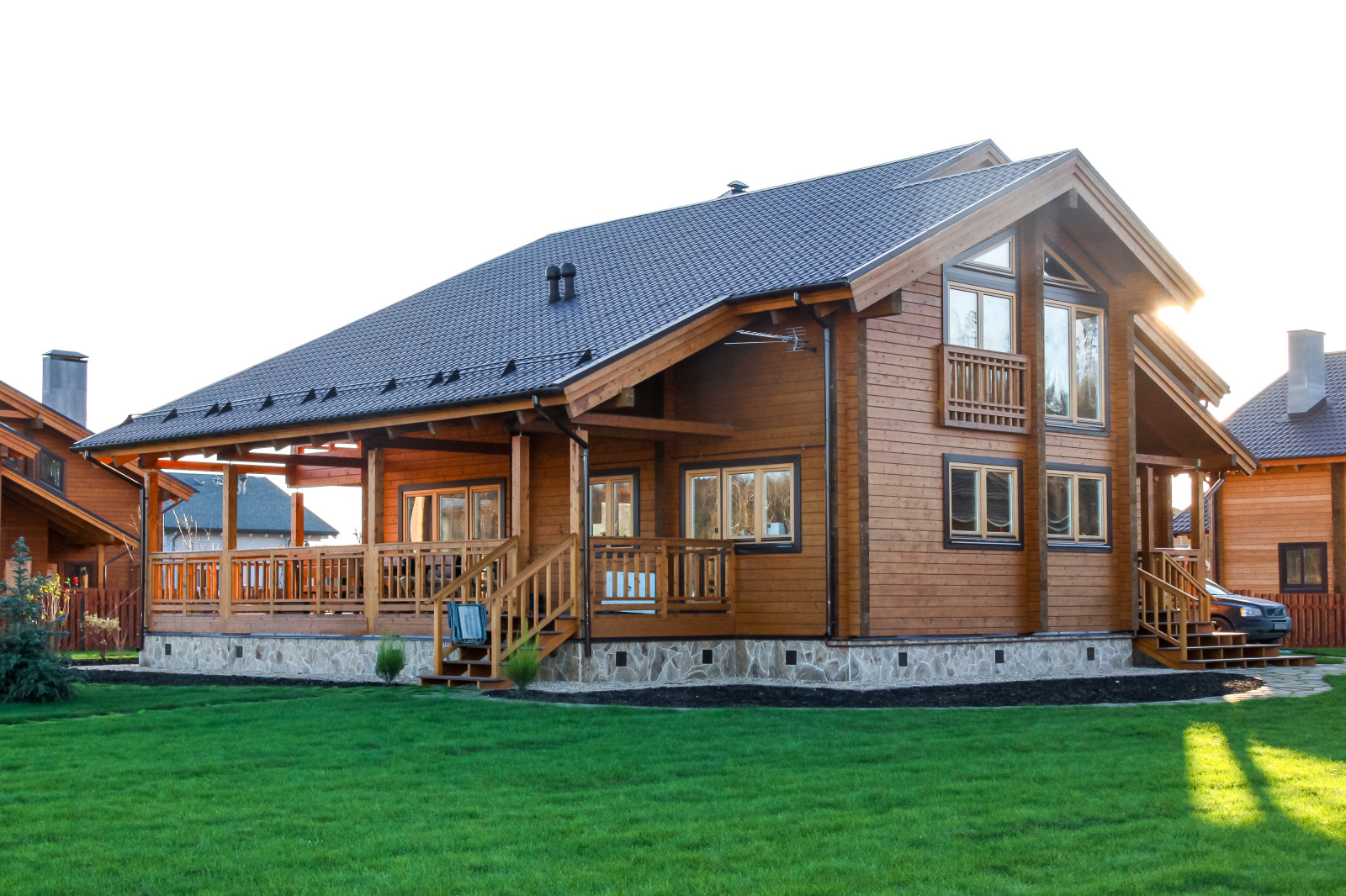 Обложка проекта: Отделка дома из клееного бруса 200мм. Площадь дома 220 кв.м.