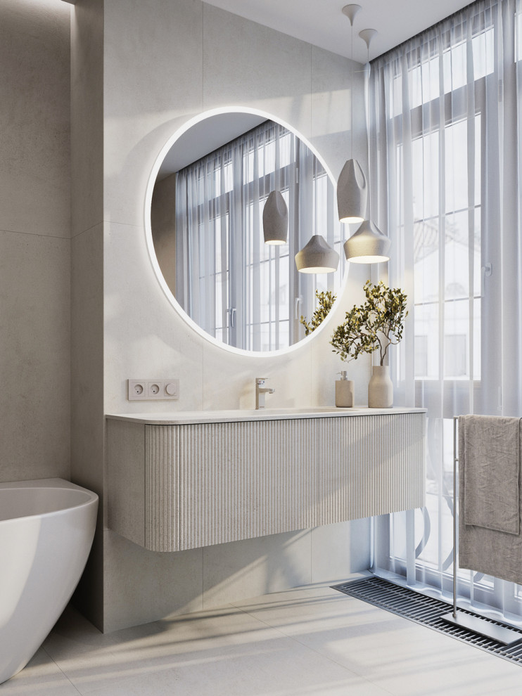 Мастер-ванная в стиле минимализм