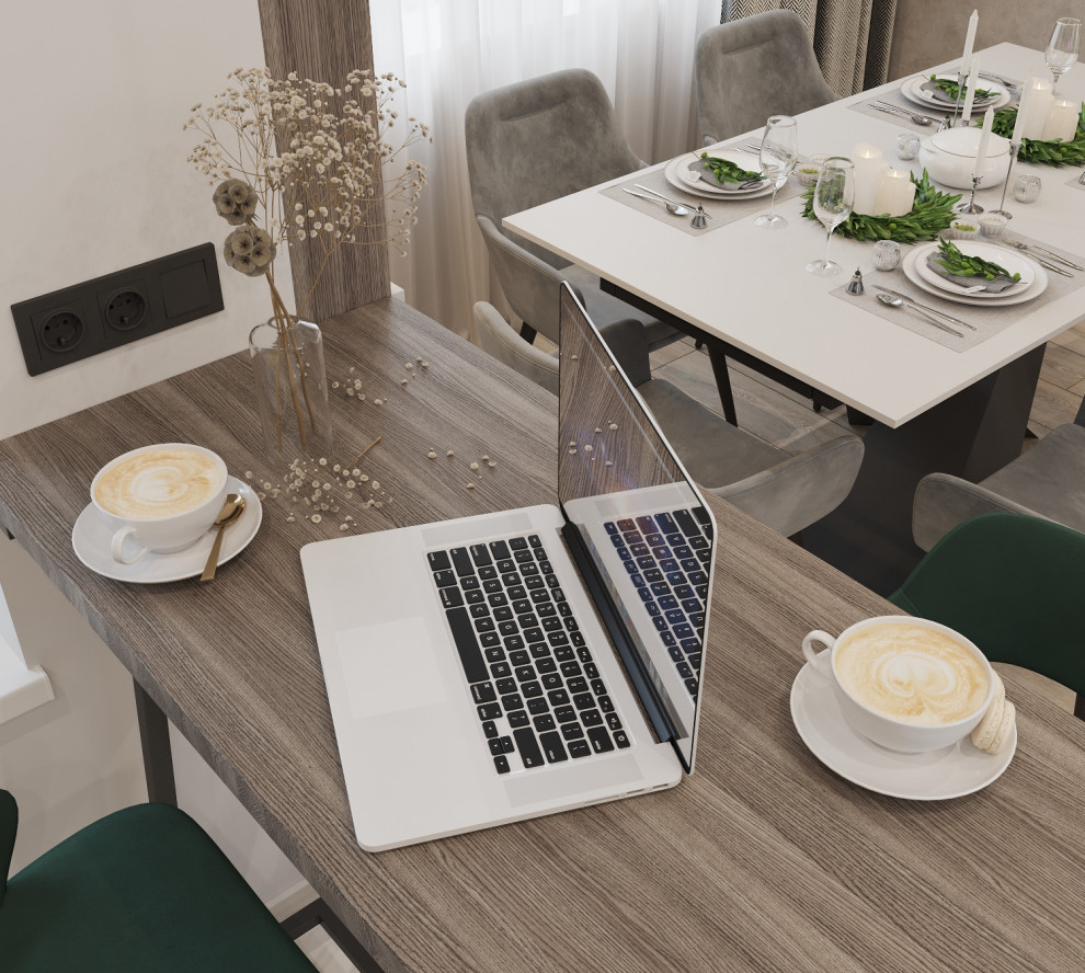 Современная кухня-столовая ЖК Аристократ