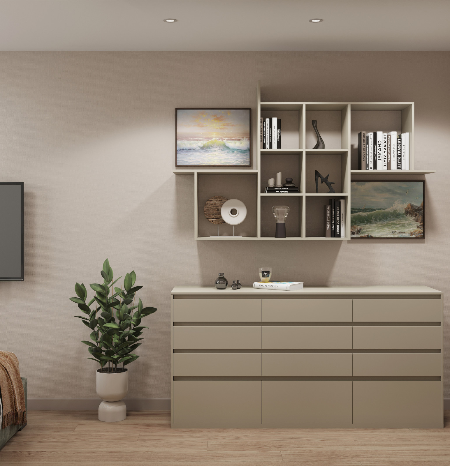 Зона хранения в спальне