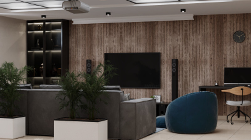 Обложка проекта: Дизайн проект загородного дома - 1 этаж в Современном стиле