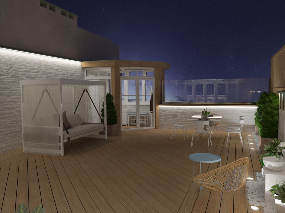 Терраса на крыше дома