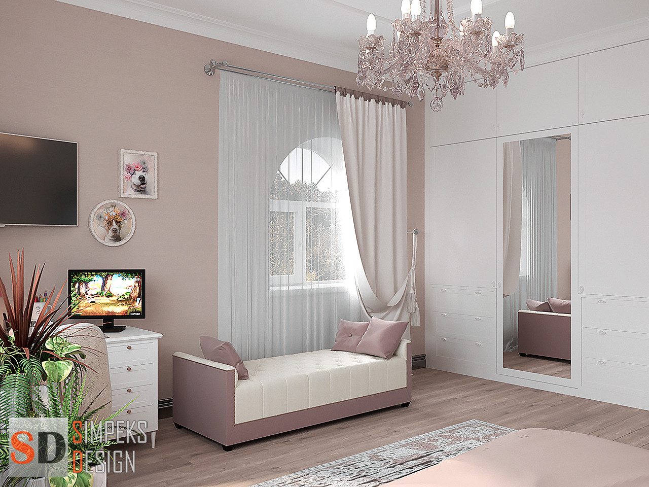 Детская комната в розовых тонах