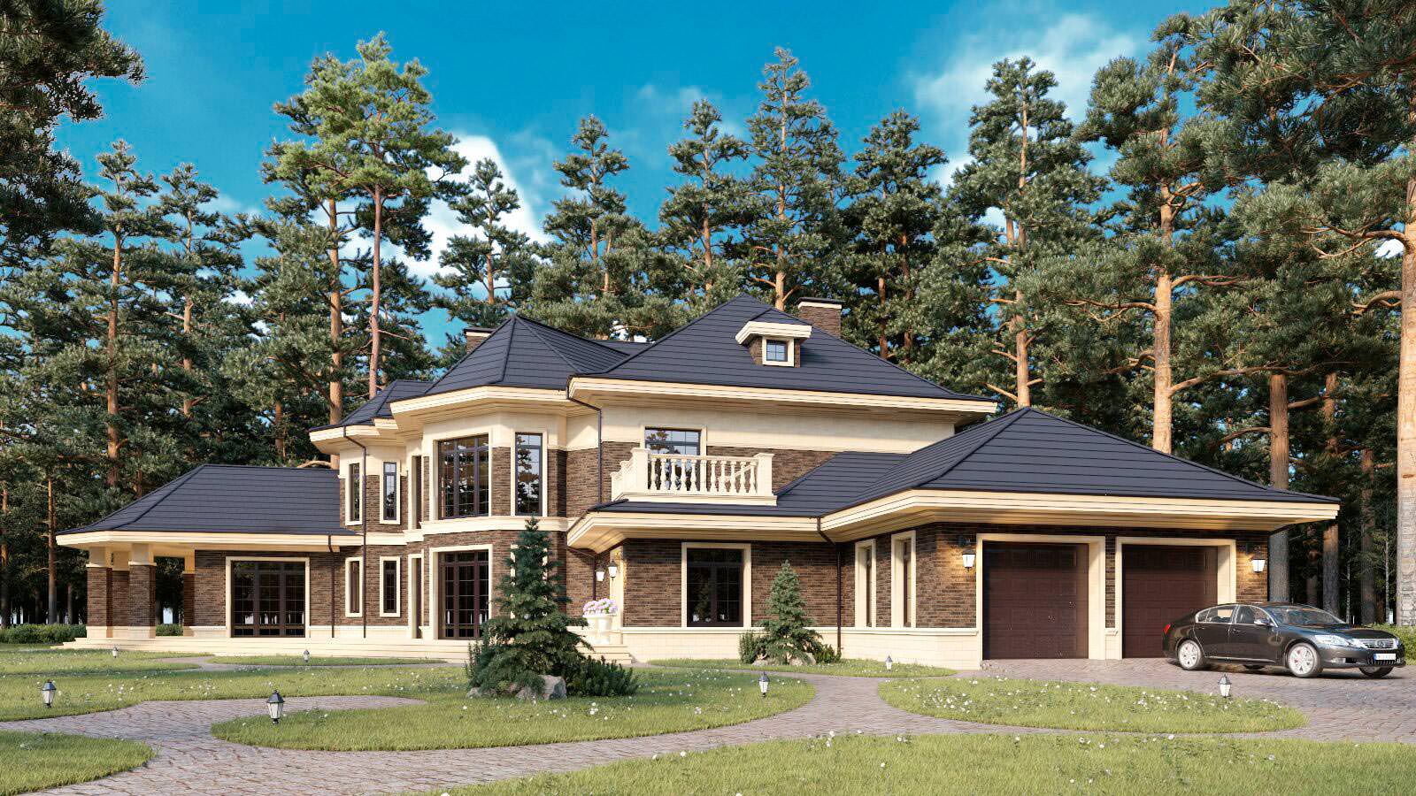 Обложка проекта: Современный дом в классическом стиле