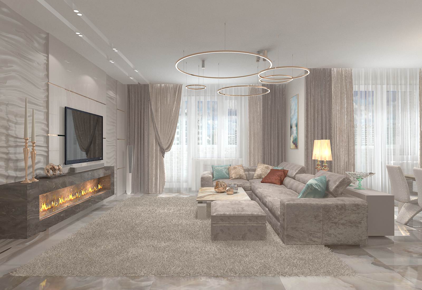 визуализация проекта квартиры на ул. Пушкина, г.Ростов-на-Дону