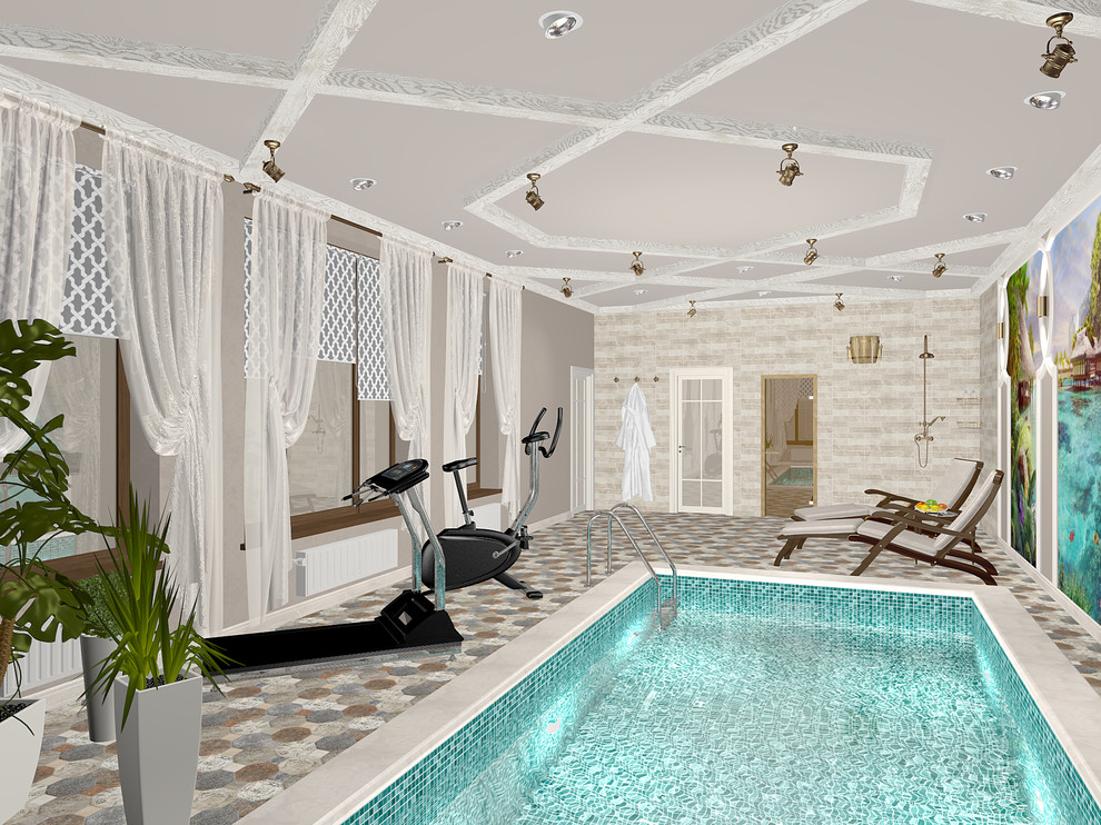 Бассейн в средизимноморском стиле