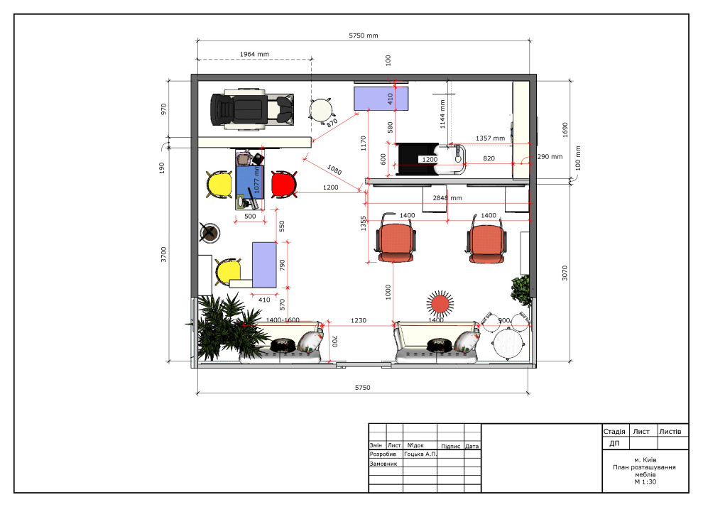 Дизайн парикмахерской 30 кв м
