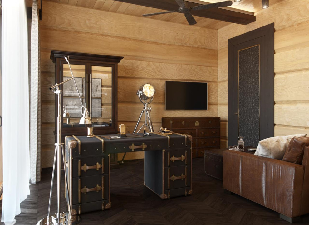 Шале со спа-зоной и бассейном из лафета кедра и бетона