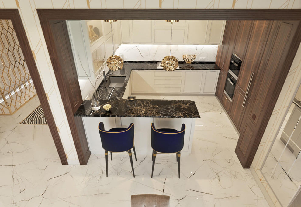 Дизайн интерьера одноэтажного жилого дома в стиле арт-деко