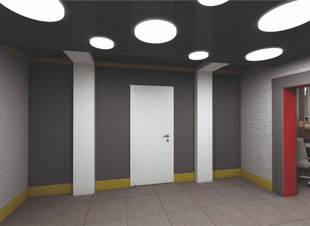 Офис IT- компании в Кемерово. Комната отдыха и коридор.