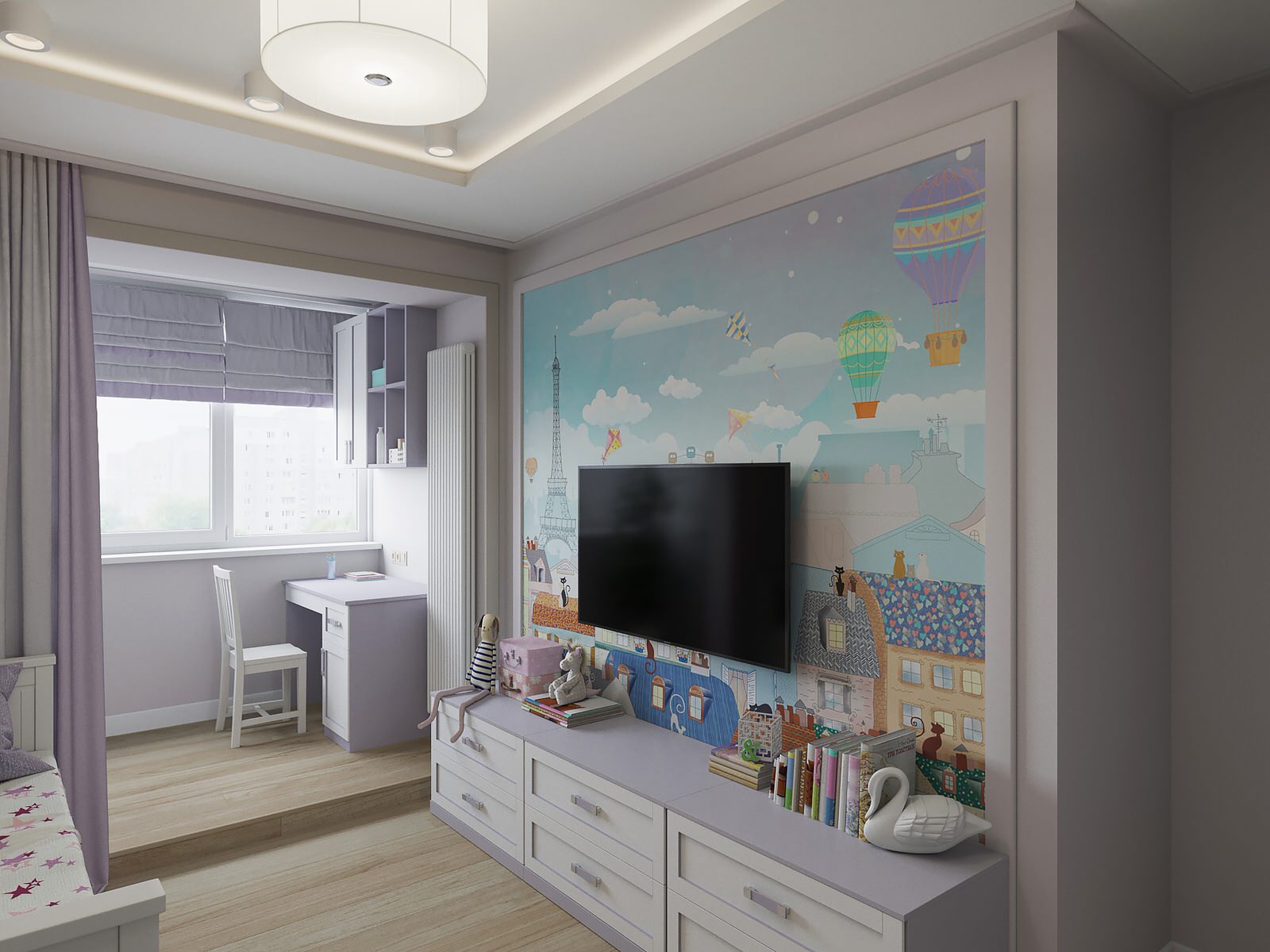 Квартира 110 м2. Природный аквамарин