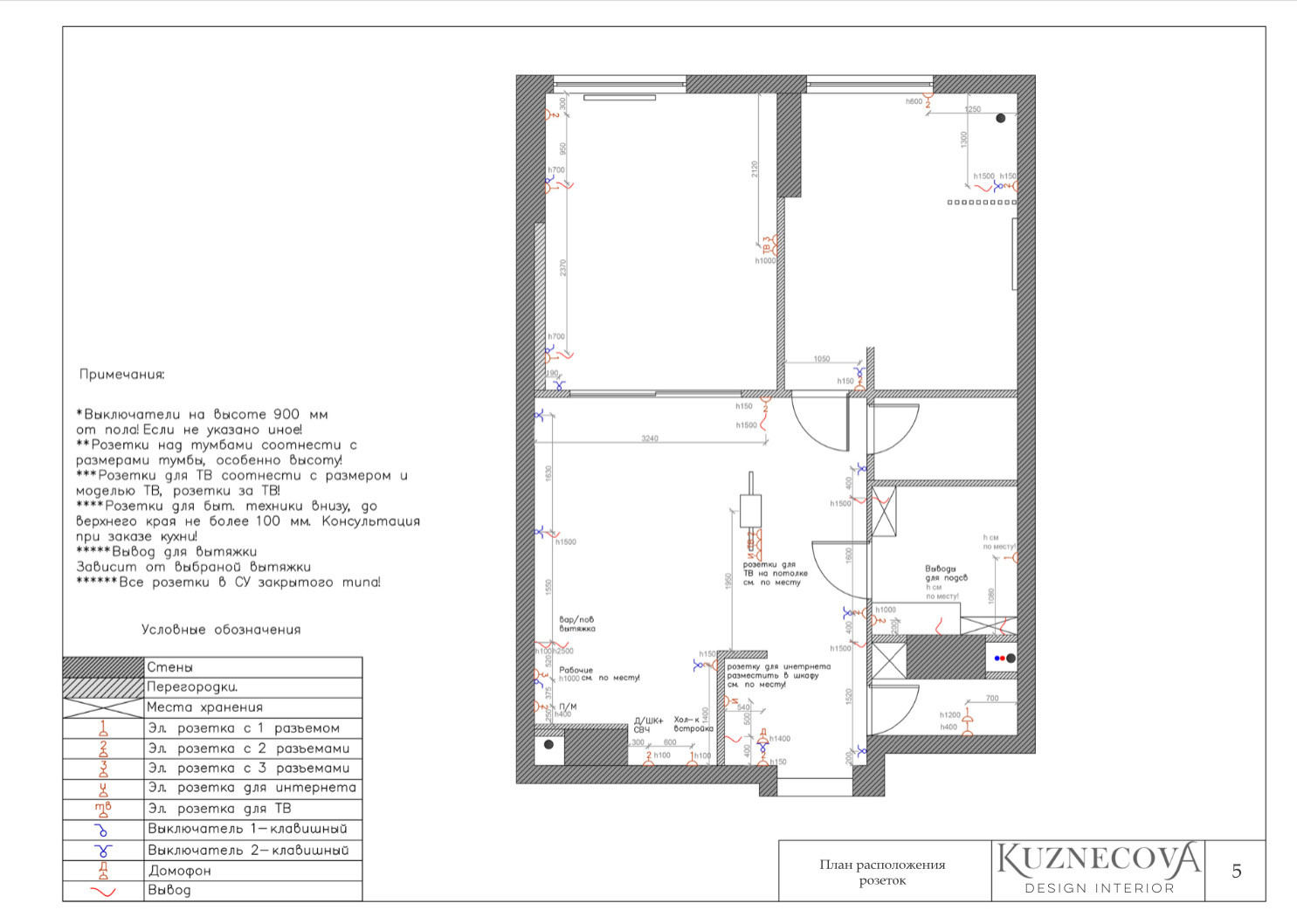 Дизайн проект квартиры 60 кв.м.