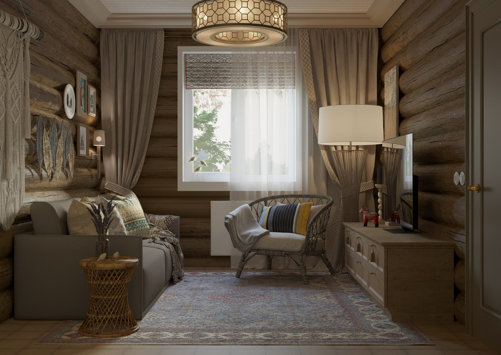 Дом  в Подмосковье. Гостевая комната