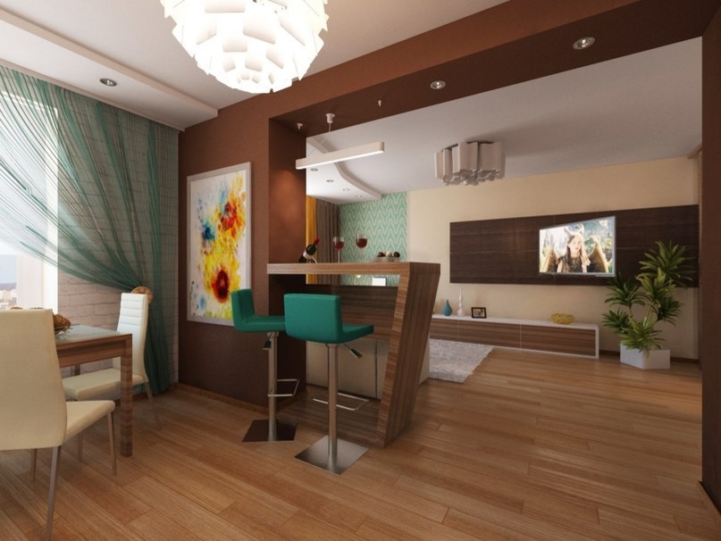 Интерьер для молодой семьи в 3к. кв. в ЖК Близнецы в Солнечном