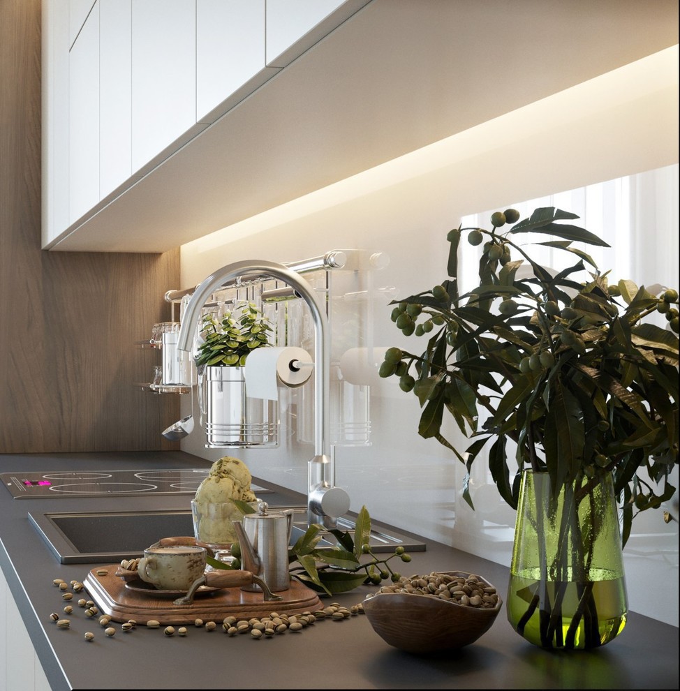 Дизайн кухни в современном стиле, ЖК "Сердце города", Воронеж