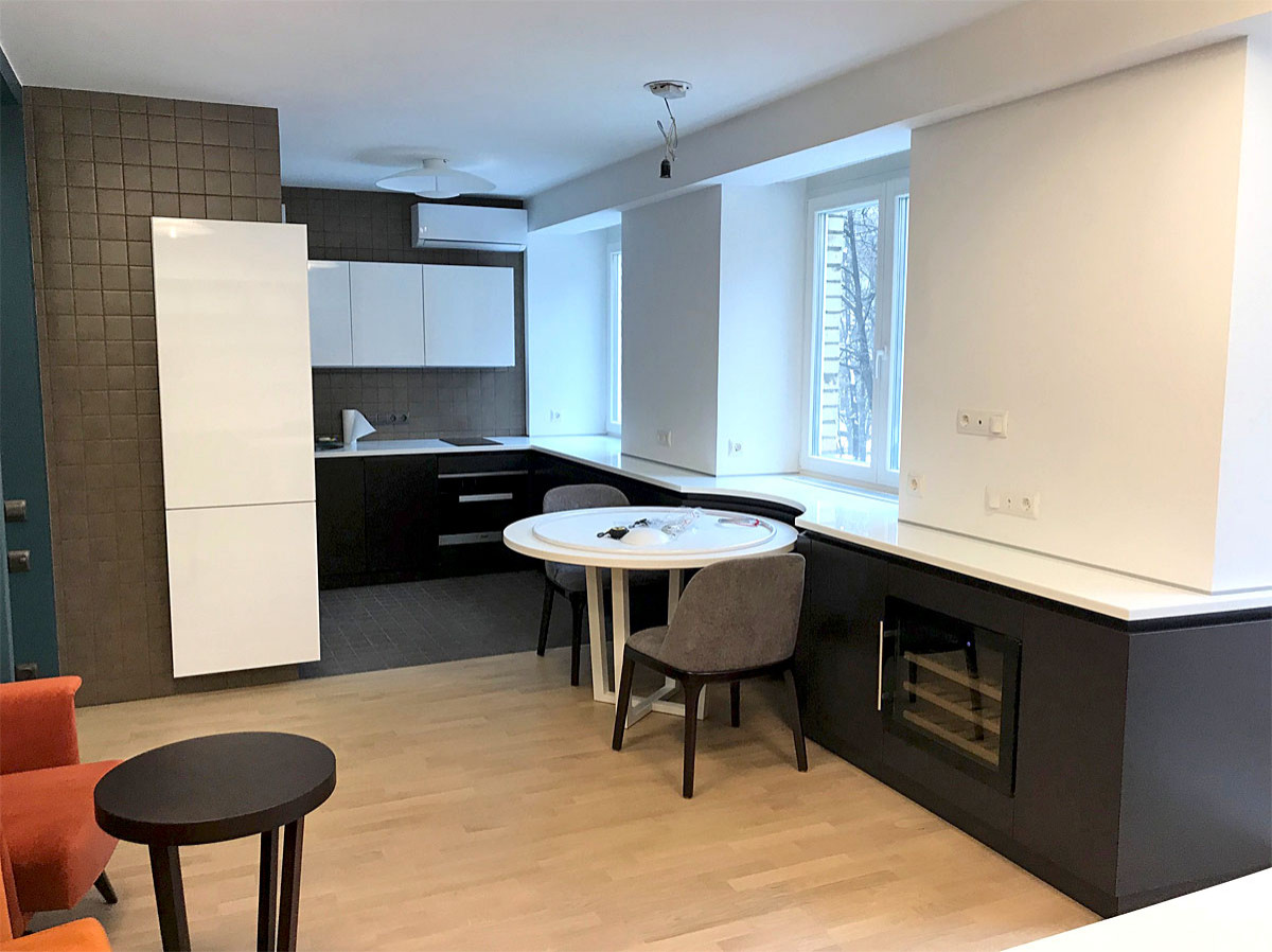 Кухня в квартире студии