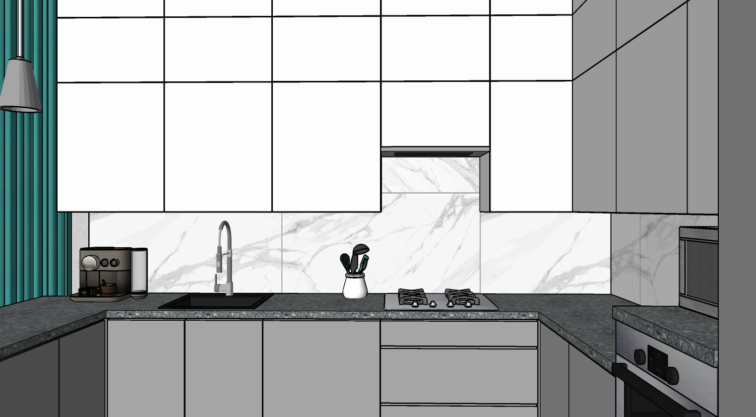 Кухня-столовая вид А