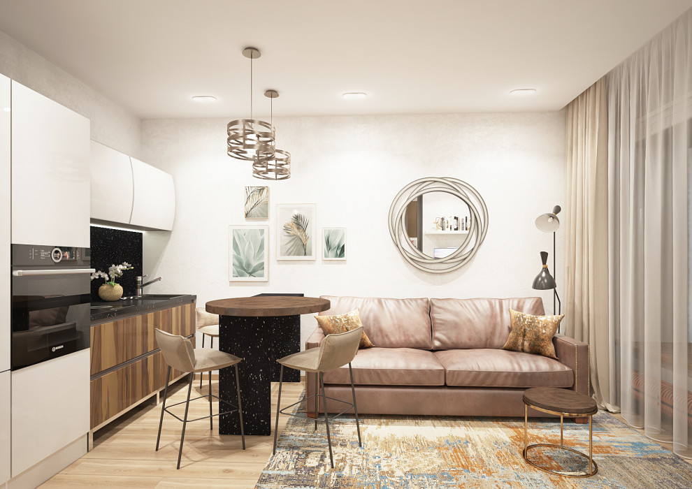 Квартира для двоих в американском стиле