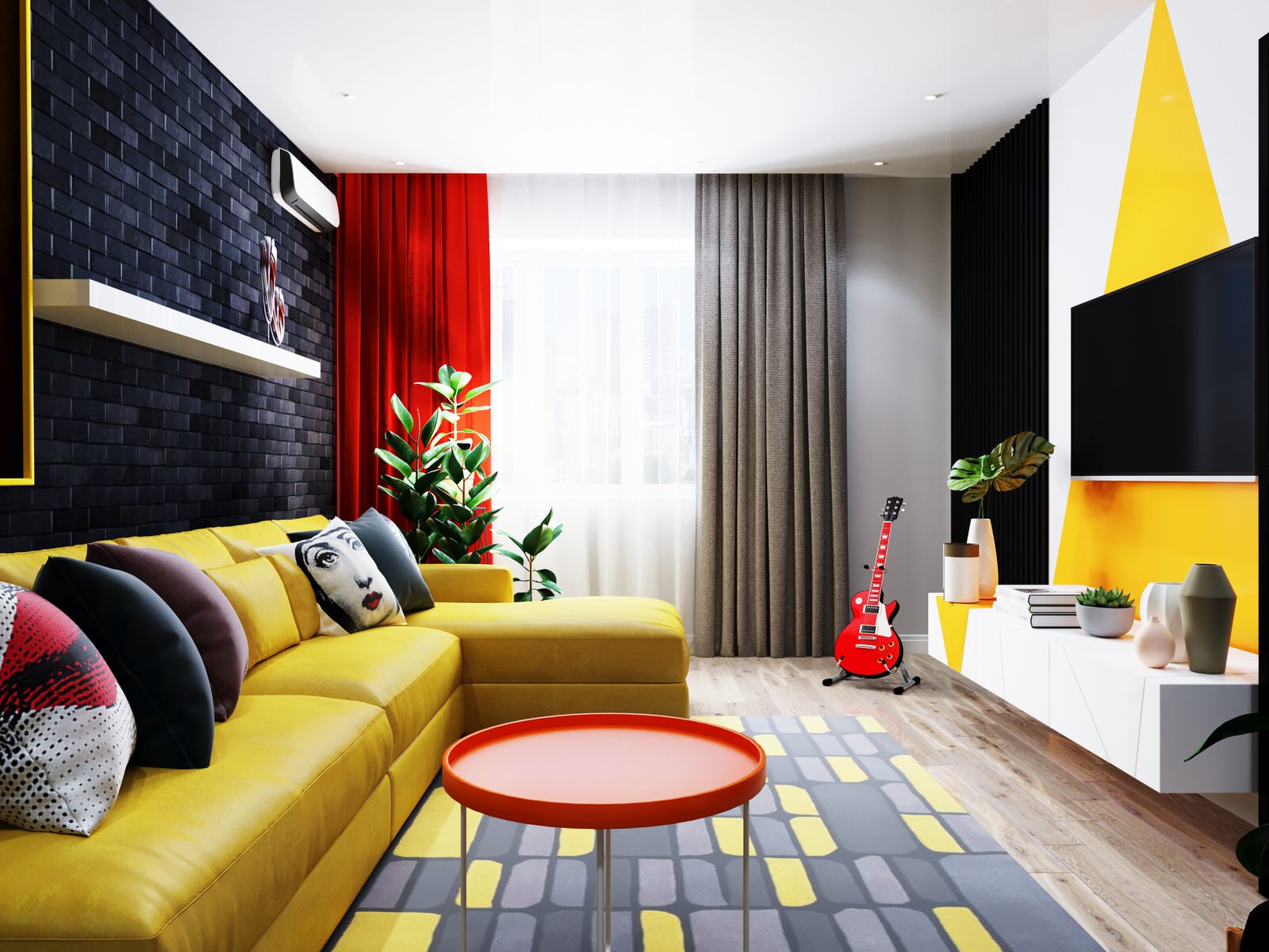 Дизайн гостиной в ЖК Парковый, г. Тула