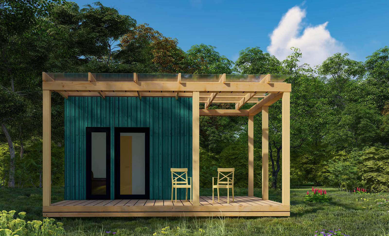 Обложка проекта: Домики для базы отдыха